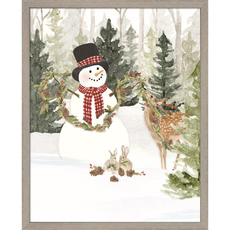 The Holiday Aisle® Christmas In The Woods Portrait I Framed On Paper by